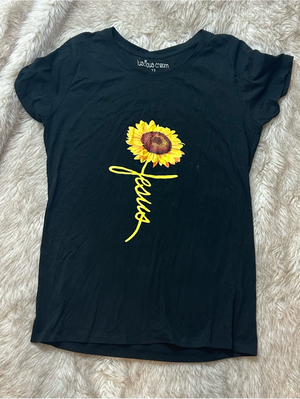 Black Sunflower 'Jesus' Graphic Tee